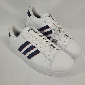 Adidas Grand Court 2.0 Mens Athletic Shoes White Navy Casual Sneaker Size 13 NIB